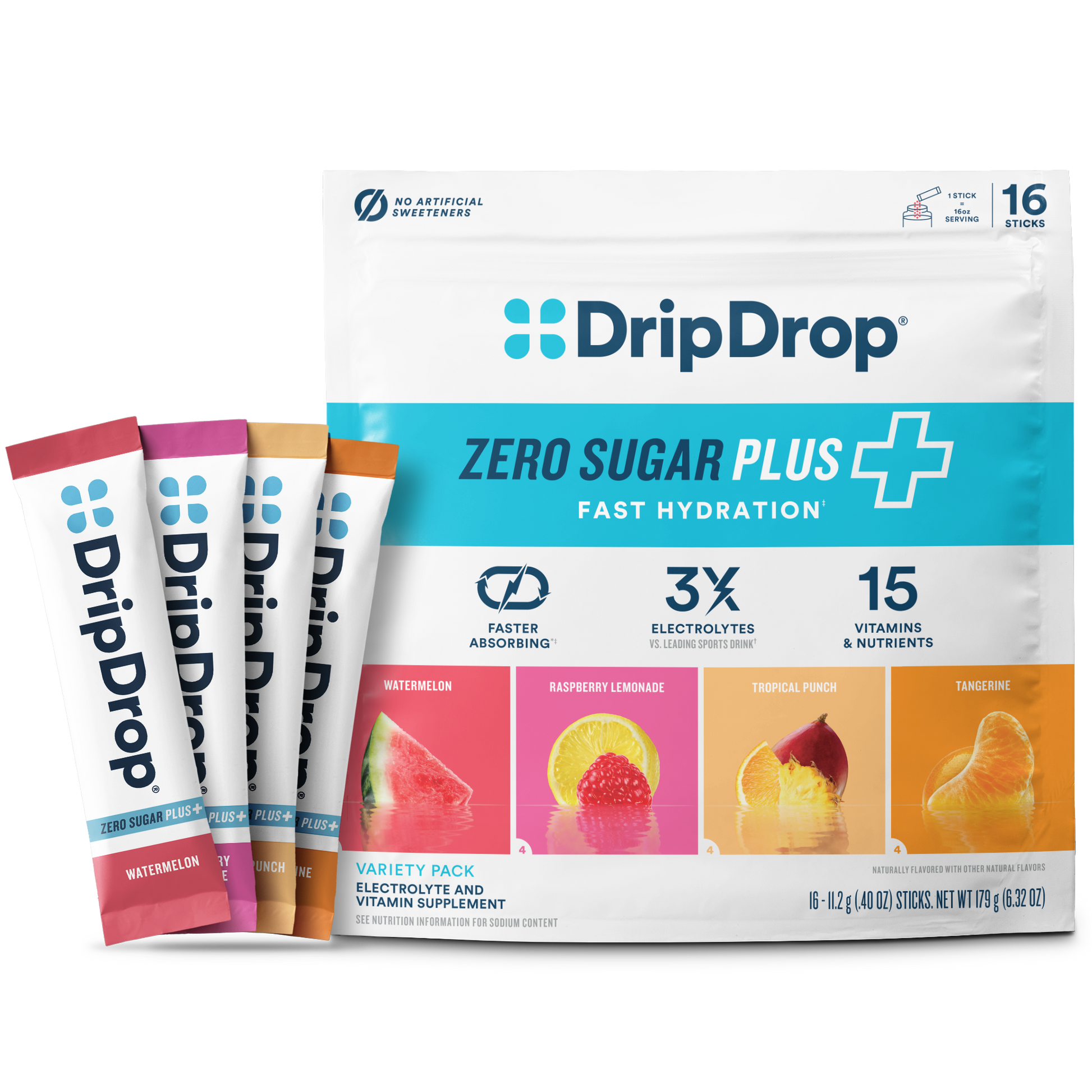 dripdrop-zero-sugar-plus-watermelon-tangerine-tropical-punch-raspberry-lemonade-16-oz-sticks-16-count-i5 Pouch_16ct_Front16ozSticks_VSPlus_Variety_A.png